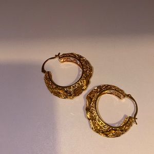 Gold hoop earrings